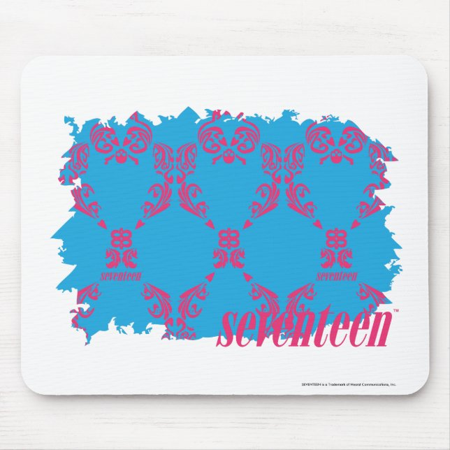 Tapis De Souris Magenta-Aqua 4 de damassé (Devant)