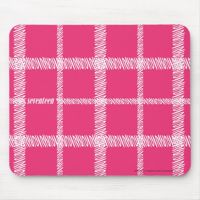 Tapis De Souris Magenta de plaid (Devant)