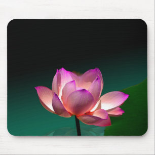 Tapis De Souris Magenta Lotus en pleine floraison, mousepad