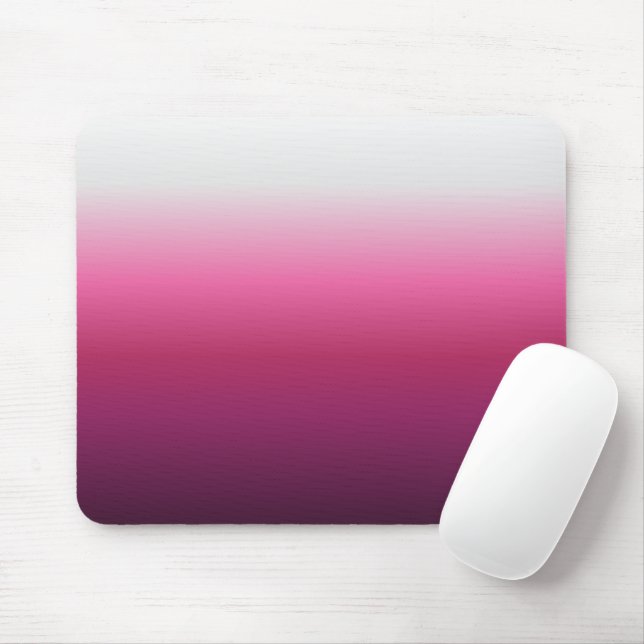 Tapis De Souris magenta maroon marsala burgundy ombre branché (Avec souris)