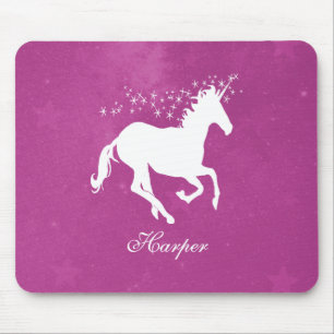 Tapis De Souris Magenta Unicorne Personnalisé Pad Souris