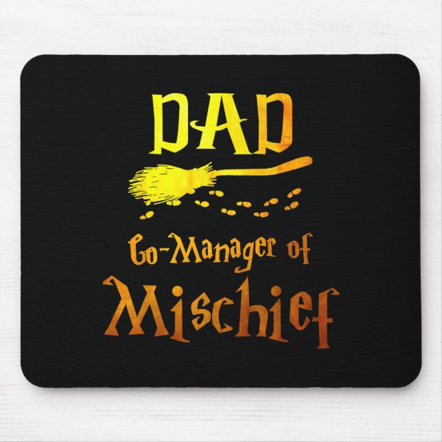 Tapis De Souris Magical Dad, Manager Of Mischief Birthday Family M (Devant)