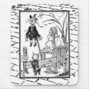 Tapis De Souris Magicien d'Oz vintage, Dorothy Toto rencontre l'ép