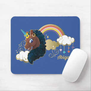 Tapis De Souris Magique Unicorn Arc en ciel et nuages Design