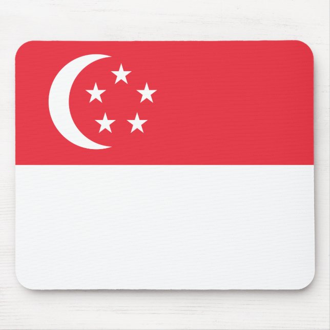 Tapis De Souris Magnet de drapeau de Singapour (Devant)