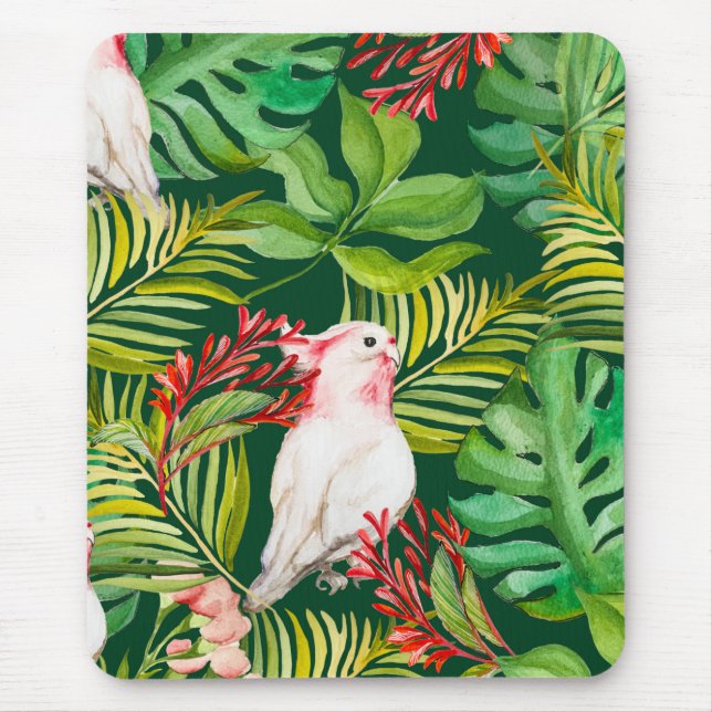 Tapis De Souris Magnifiques plantes tropicaux et oiseaux leggings  (Devant)