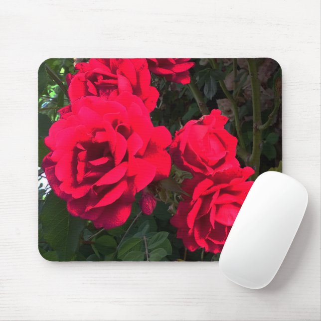 Tapis De Souris Magnifiques Roses Rouges (Avec souris)