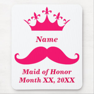 Tapis De Souris Maid of Honor Pink Mustache Mousepad