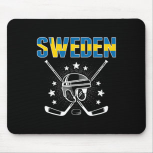 Tapis De Souris Maillot des Amoureux de Hockey sur Glace de Suède