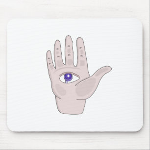 Tapis De Souris Main avec l'oeil