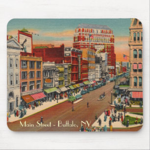 Tapis De Souris Main Street - Buffalo, NY Vintage Mousepad
