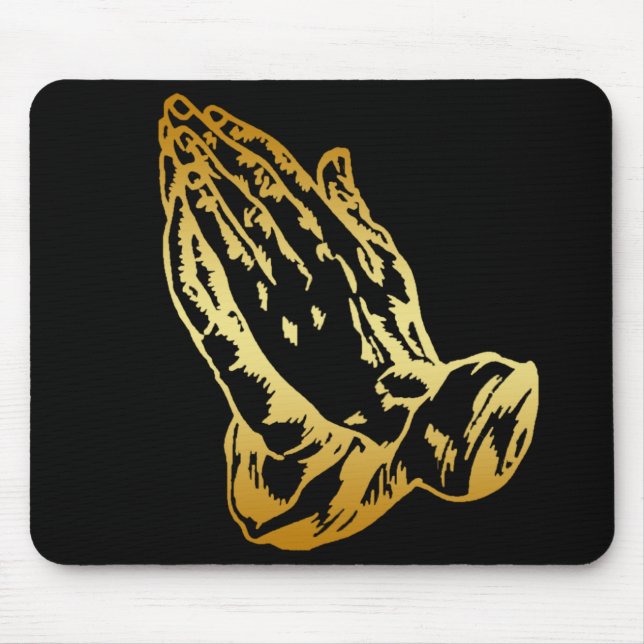 TAPIS DE SOURIS MAINS DE PRIÈRE D'OR (Devant)