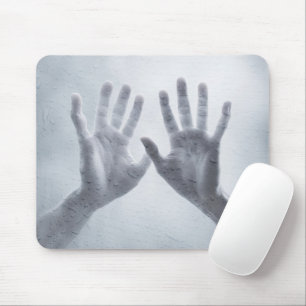 Tapis De Souris Mains En Verre Fraisé Humide