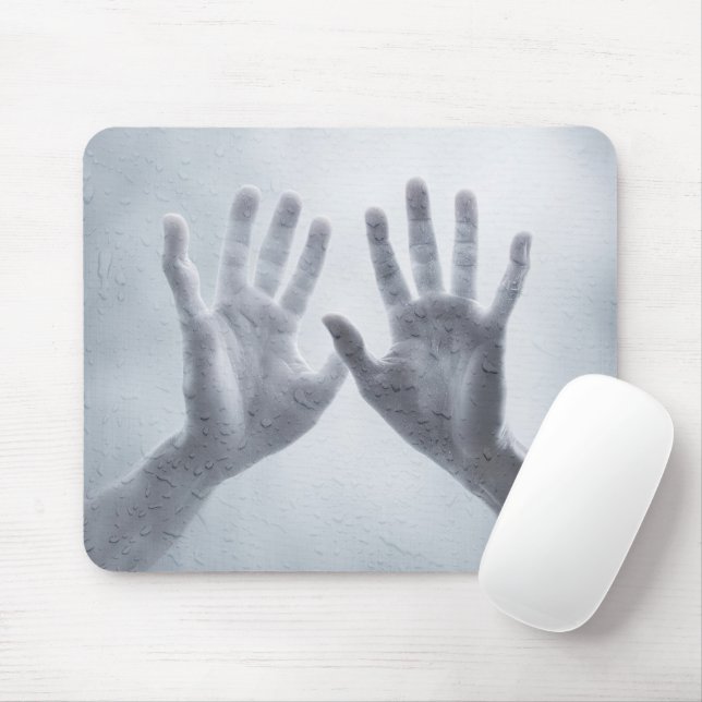 Tapis De Souris Mains En Verre Fraisé Humide (Avec souris)
