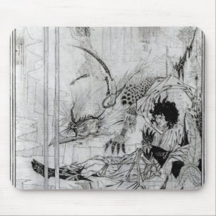 Tapis De Souris Maintenant le Roi Arthur a vu la bête recherchante