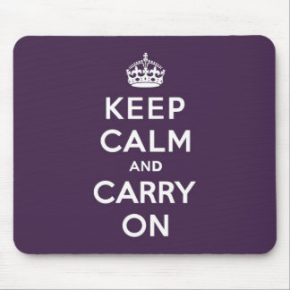 Tapis De Souris Maintenez calme et continuez le pourpre de