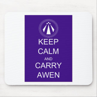 Tapis De Souris Maintenez calme et portez Awen