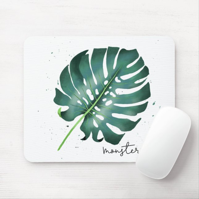 Tapis De Souris Maison Tropical Monstera (Avec souris)
