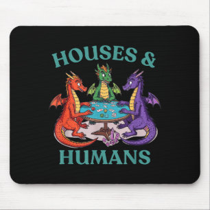 Tapis De Souris Maisons Et Humains Dragon Jdr Fantastique Parodie