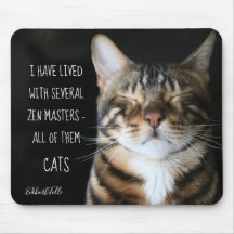 Maître Zen/ Citation Drôle / Photo Chat