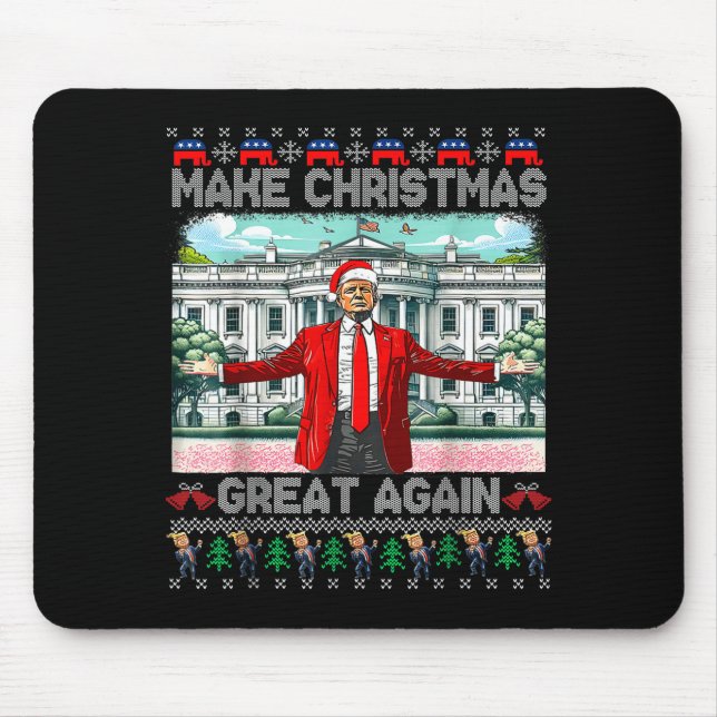 Tapis De Souris Make Christmas Great Again Xmas Funny Trump Pajama (Devant)
