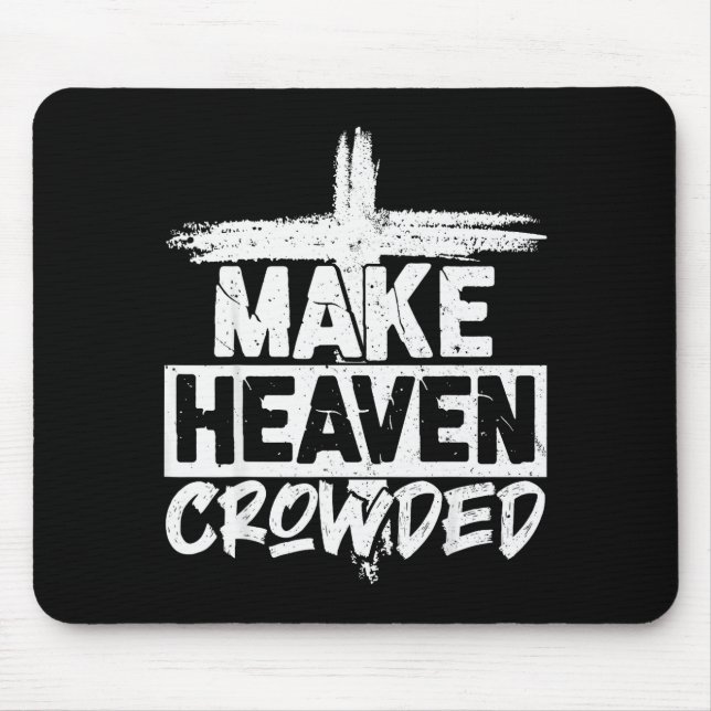 Tapis De Souris Make Heaven Crowded Cross - Minimalist Christian R (Devant)