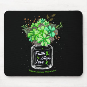 Tapis De Souris Maladie du rein Faith Love Hope Flower Jar Laurene
