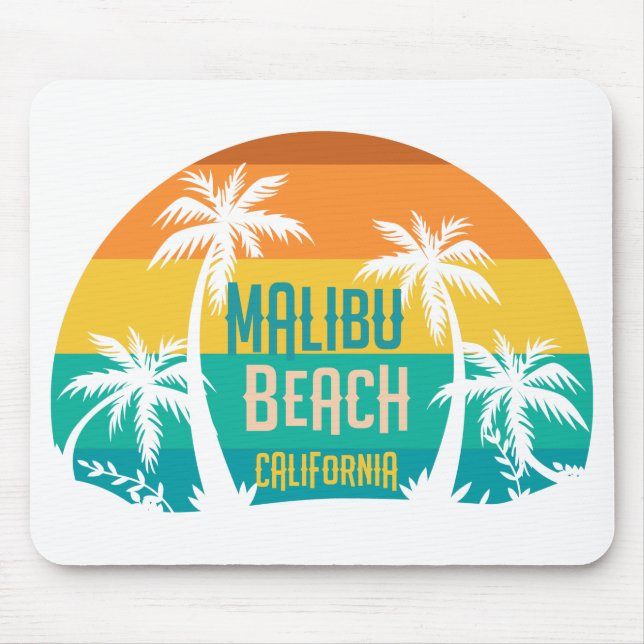 Tapis De Souris Malibu Beach Retro (Devant)