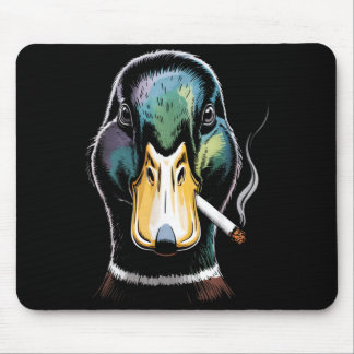 Tapis De Souris Mallard Smoking Cigarette Meme Funny Mallard Duck