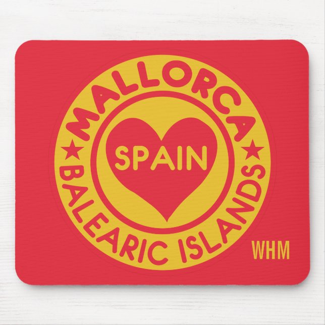 Tapis De Souris MALLORCA Espagne personnalisé monogramme mousepac (Devant)