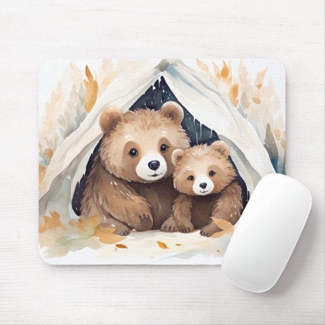 Tapis De Souris Mama Bear and Cub (Avec souris)