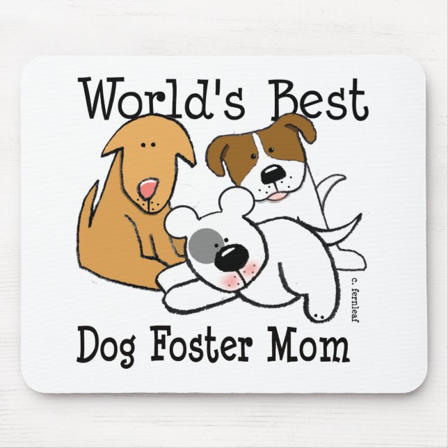 Tapis De Souris Maman adoptive du meilleur chien du monde (Devant)