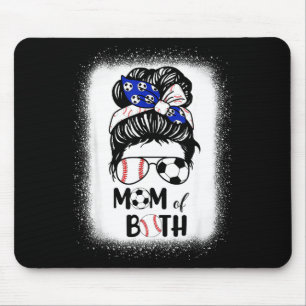 Tapis De Souris Maman de footballeur aux cheveux décoiffés maman d