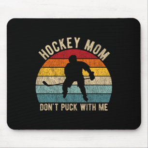 Tapis De Souris Maman de hockey ne puck avec moi Joueuse de hockey