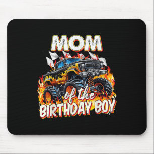Tapis De Souris Maman De L'Anniversaire Garçon Monster Camion Anni