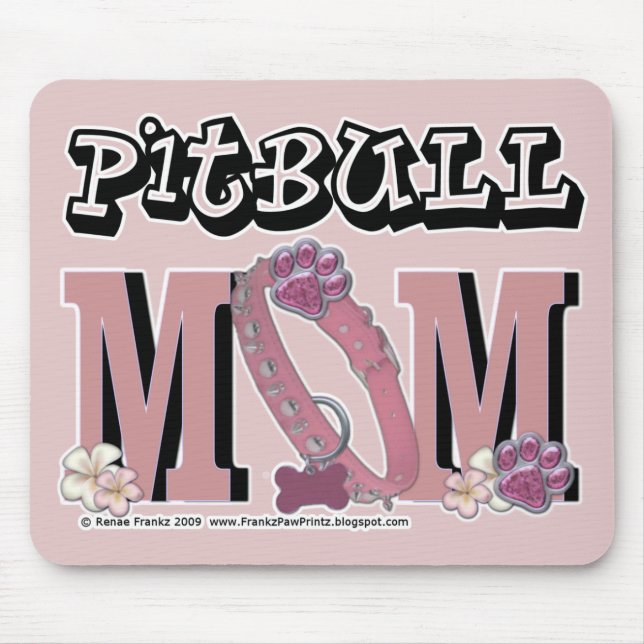 Tapis De Souris MAMAN de Pitbull (Devant)