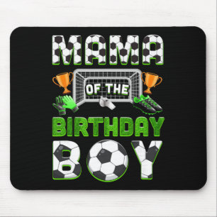 Tapis De Souris Maman du garçon d'anniversaire Famille de football