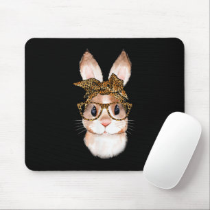 Tapis De Souris Maman Lapin de Pâques mignon Léopard de Pâques Ann