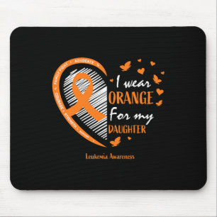 Tapis De Souris Maman Papa Je Porte Orange Pour Ma Fille Leukemia 