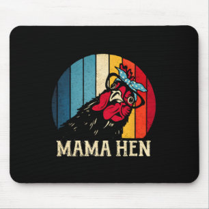 Tapis De Souris Maman Poule Vintage Poulet Maman Drôle de Ferme Po