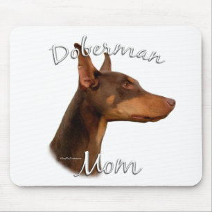 Tapis De Souris Maman (rouge) 2 de Pinscher de dobermann