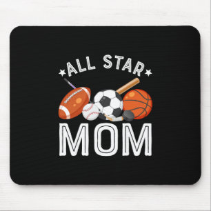 Tapis De Souris Maman Star Du Garçon D'anniversaire Sketll Footbal