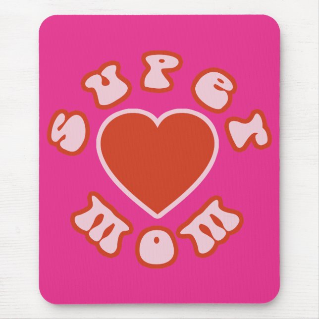 Tapis De Souris Mamans féminines et Girly mignonnes : Maman (Devant)