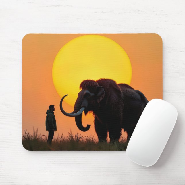 Tapis De Souris Mammoth laine et homme (Avec souris)