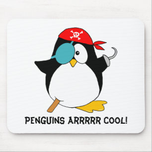 Tapis De Souris Manchot Pirate Cool