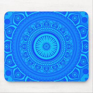 Tapis De Souris Mandala bleu indien