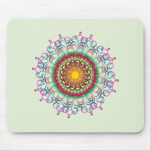 Tapis De Souris Mandala Damask Yoga Méditation Holistique