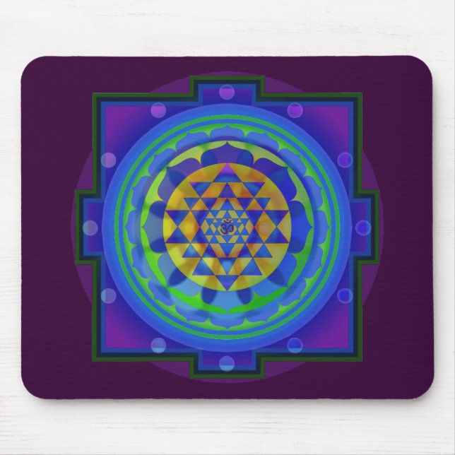 Tapis De Souris Mandala de l'OM (AUM) Yantra (Devant)