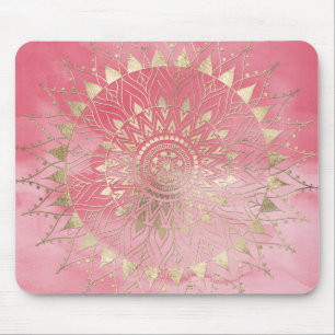 Tapis De Souris Mandala en or moderne