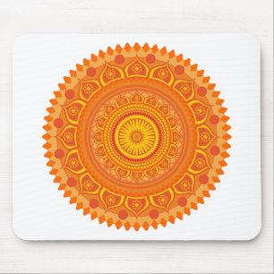 Tapis De Souris mandala indien Orange